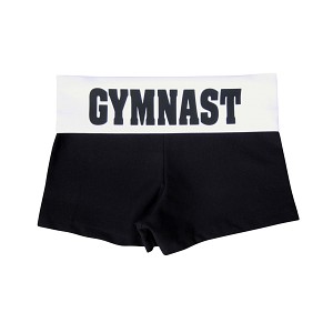 Black/White Foldover Shorts