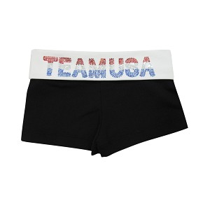 Team USA Rhinestone Foldover Shorts